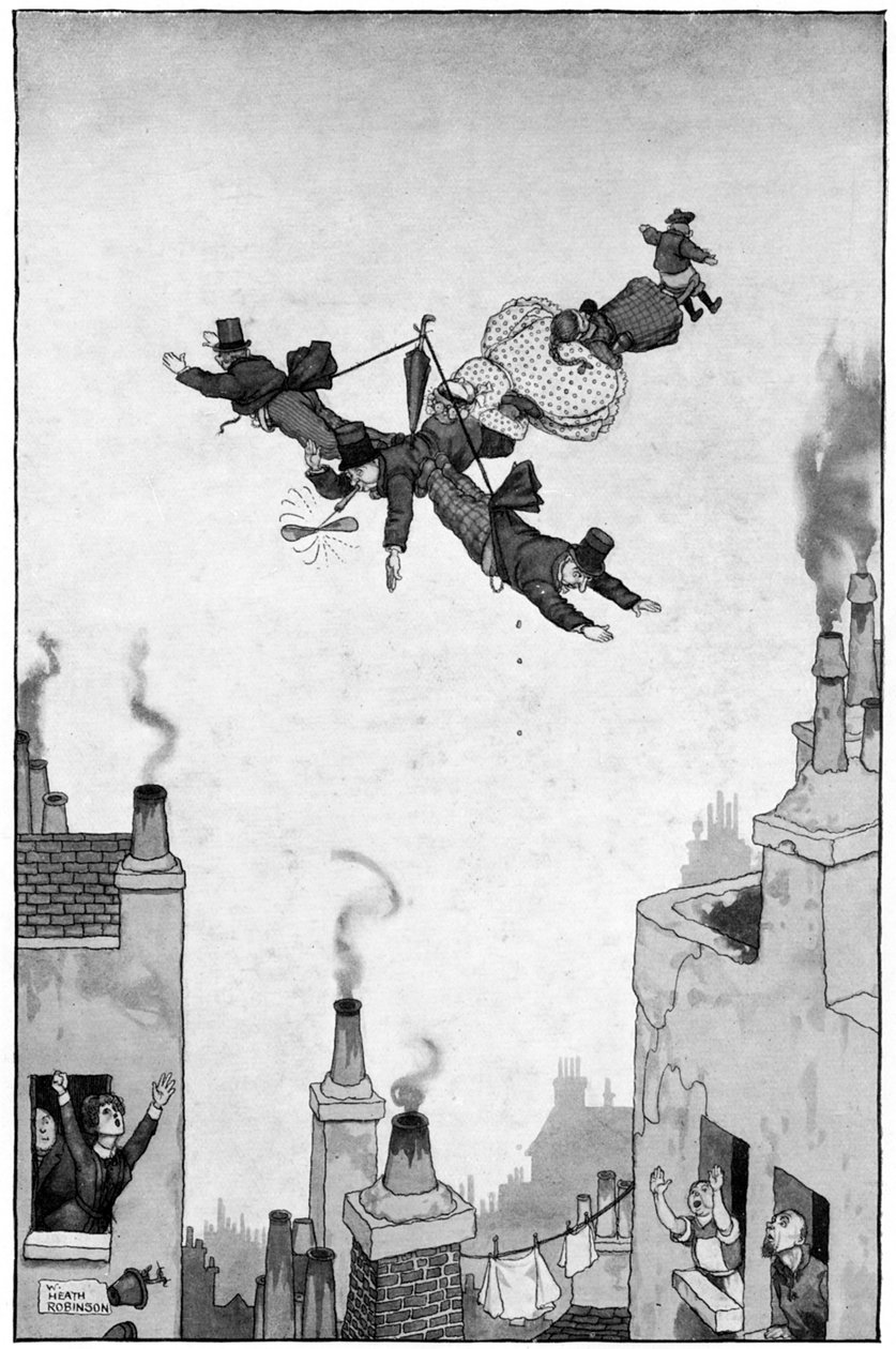 A repülés humora, 1920 alkotó: William Heath Robinson