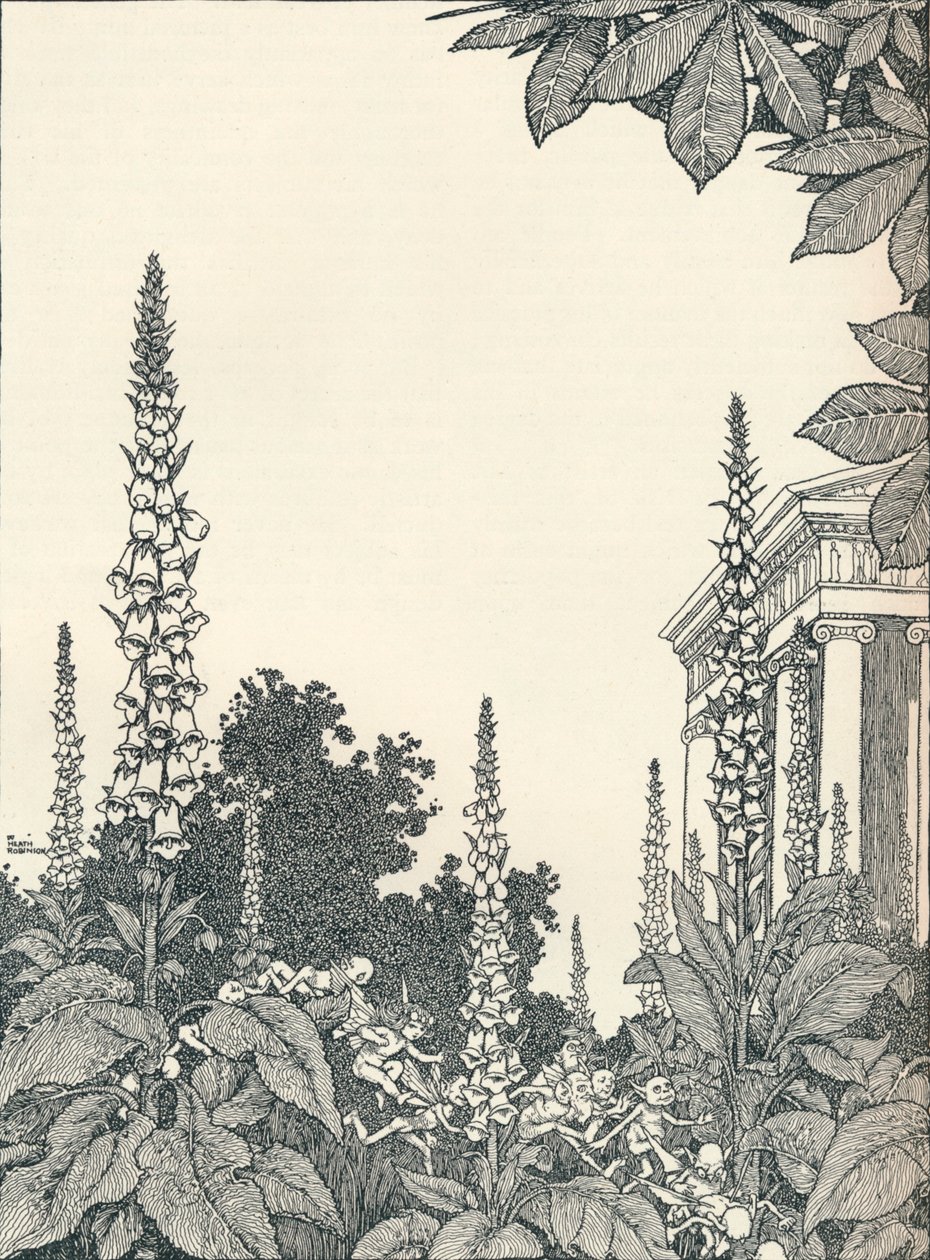 Illusztráció: Szentivánéji álom, 1914, 1925. alkotó: William Heath Robinson