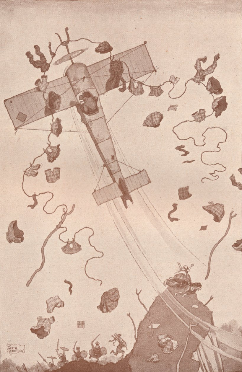 További bűnözés a levegőben, c1918 1919 alkotó: William Heath Robinson