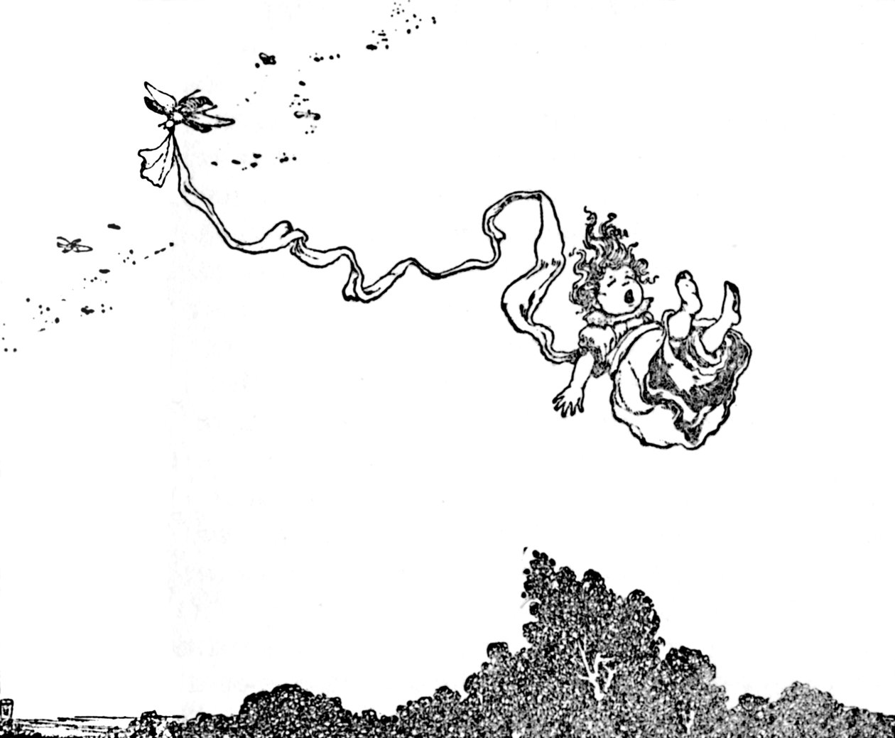 Ó, megrémült szegény Tommelise!, 1930 alkotó: William Heath Robinson