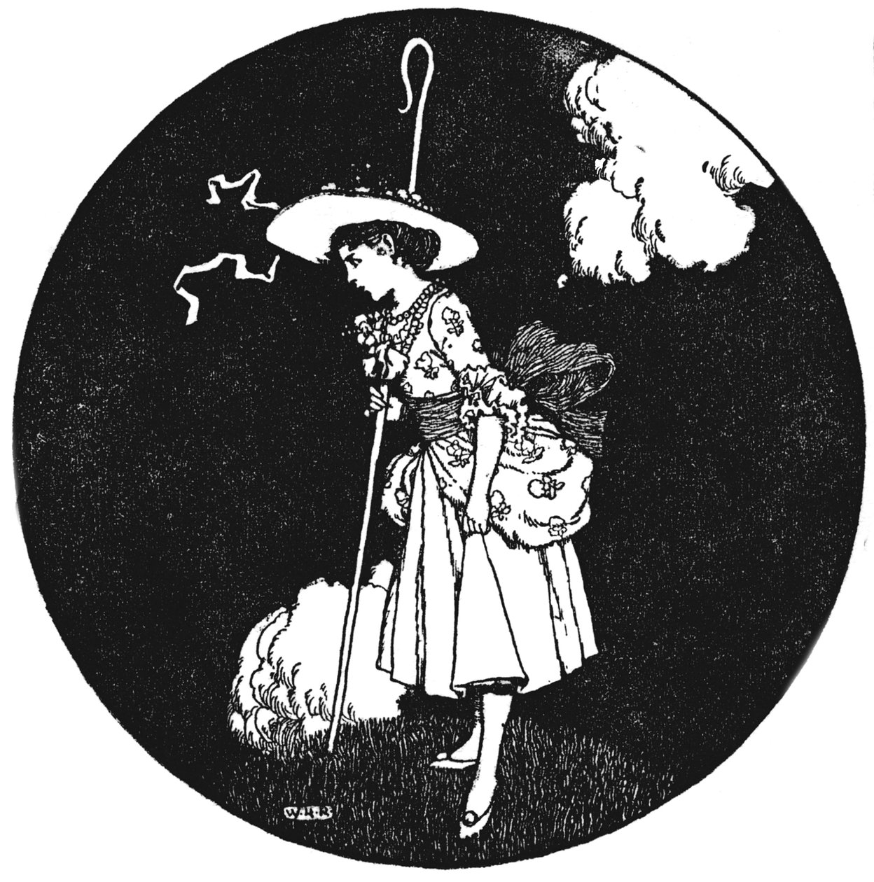 A pásztorlány és a kéményseprő, 1930 alkotó: William Heath Robinson