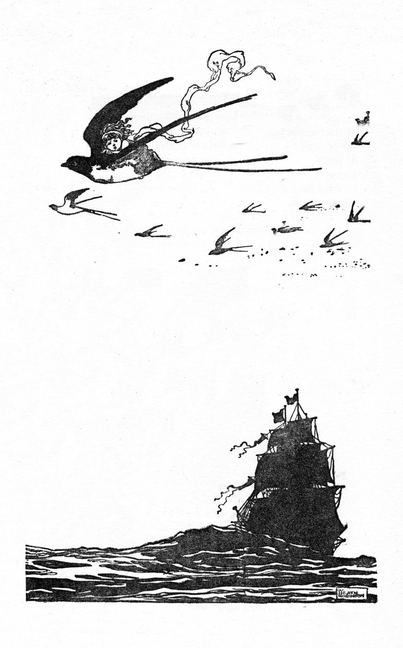 A fecske magasra emelkedett a levegőbe, 1930 alkotó: William Heath Robinson