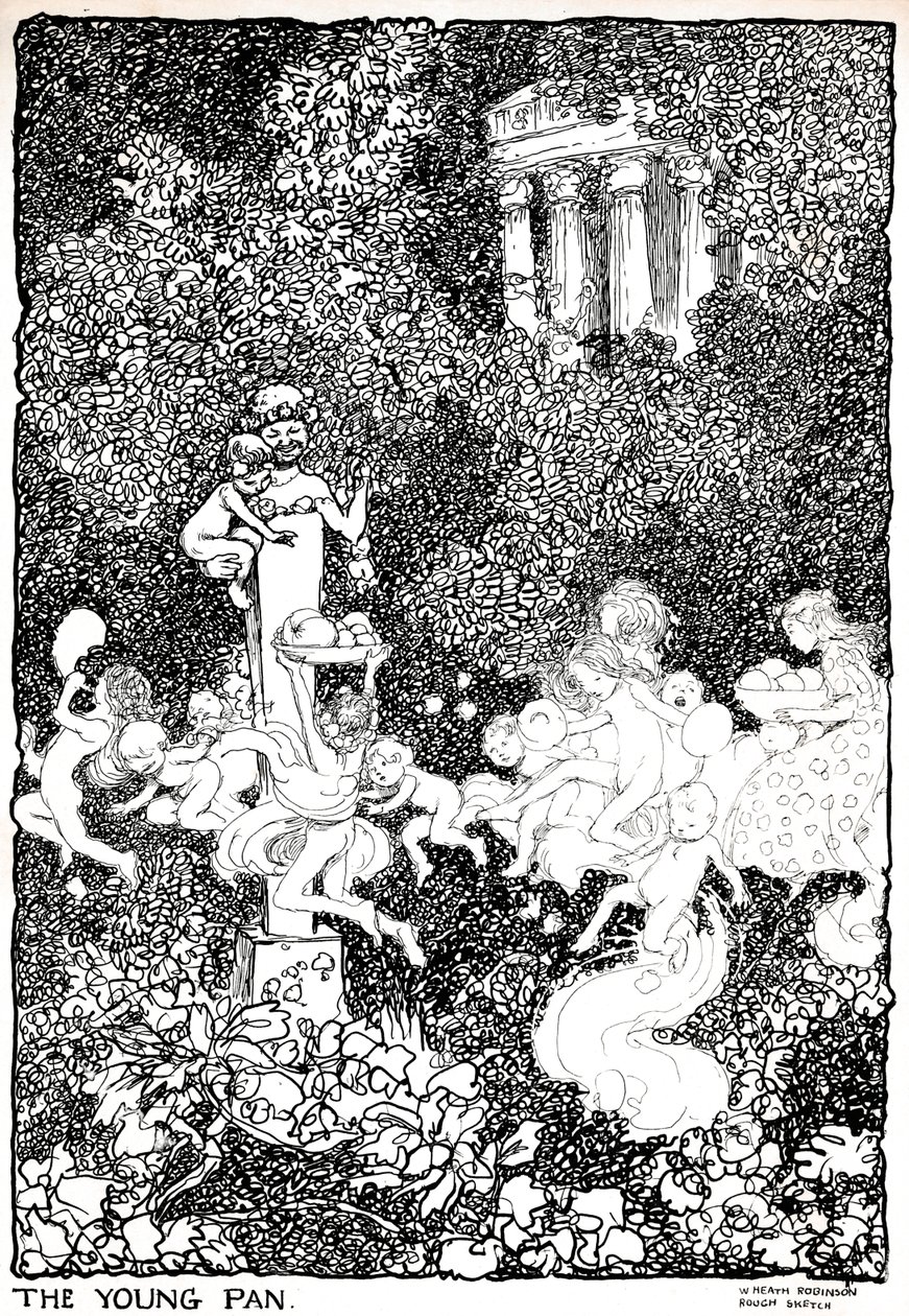 The Young Pan - Stage One, 1920 alkotó: William Heath Robinson