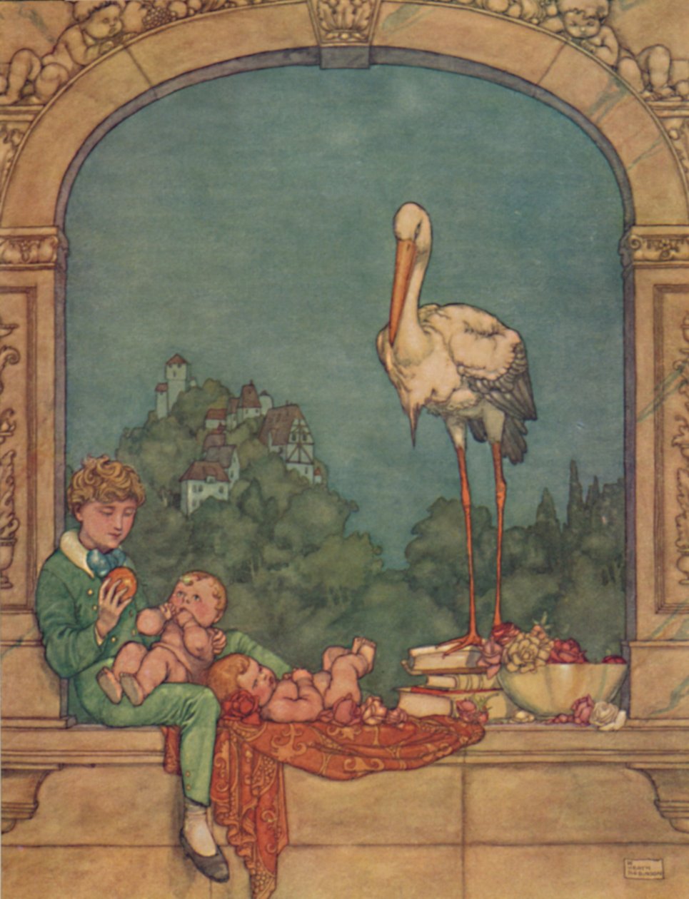 Két kicsikét hozunk neki, egy testvért és egy nővért, 1930 alkotó: William Heath Robinson