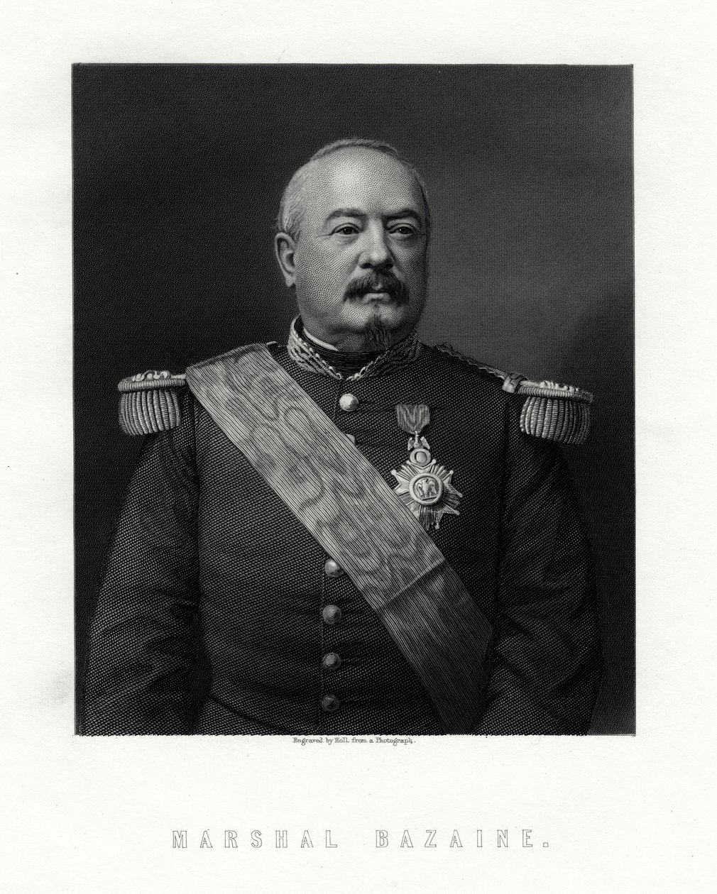 Achille Francois Bazaine, Franciaország marsallja, 19. század. alkotó: W. Holl