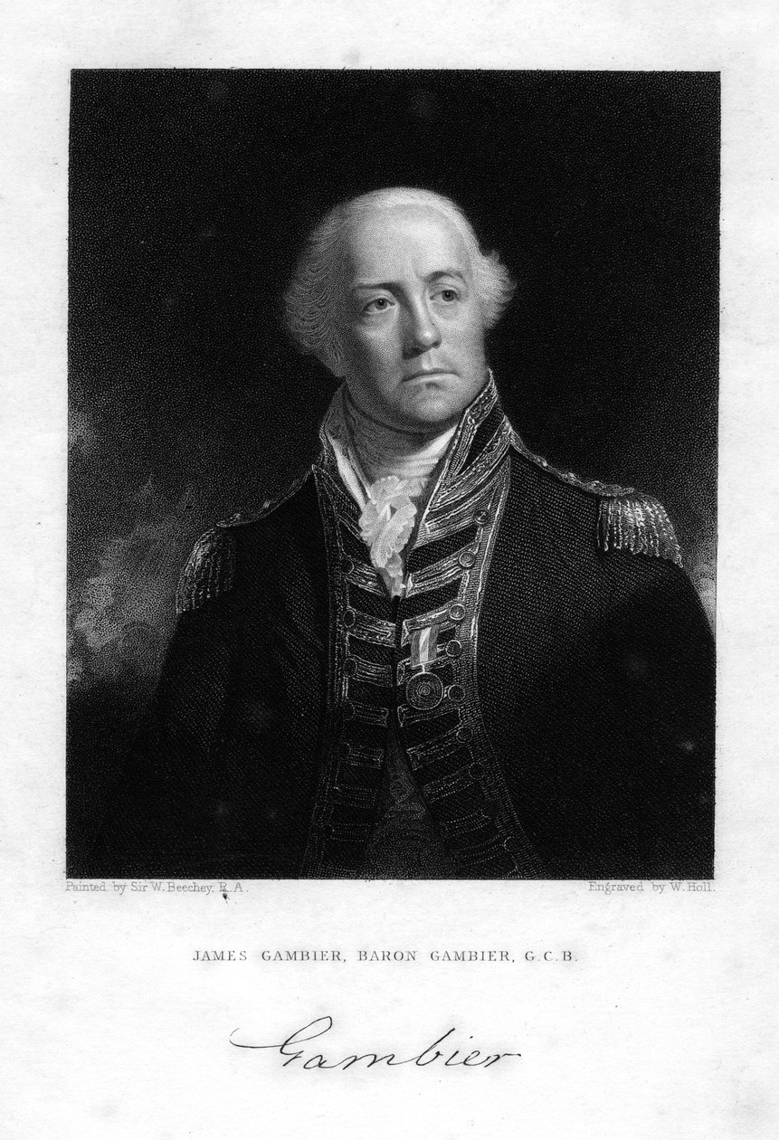 James Gambier admirális 1756-1833, Gambier 1. báró, 1837. alkotó: W. Holl