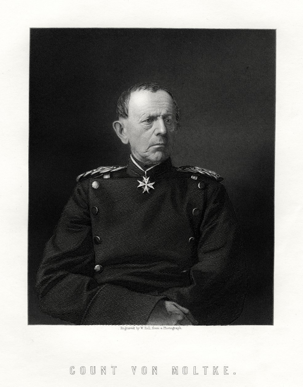 Von Moltke gróf, 1800-1891, híres német tábornagy, XIX. alkotó: W. Holl
