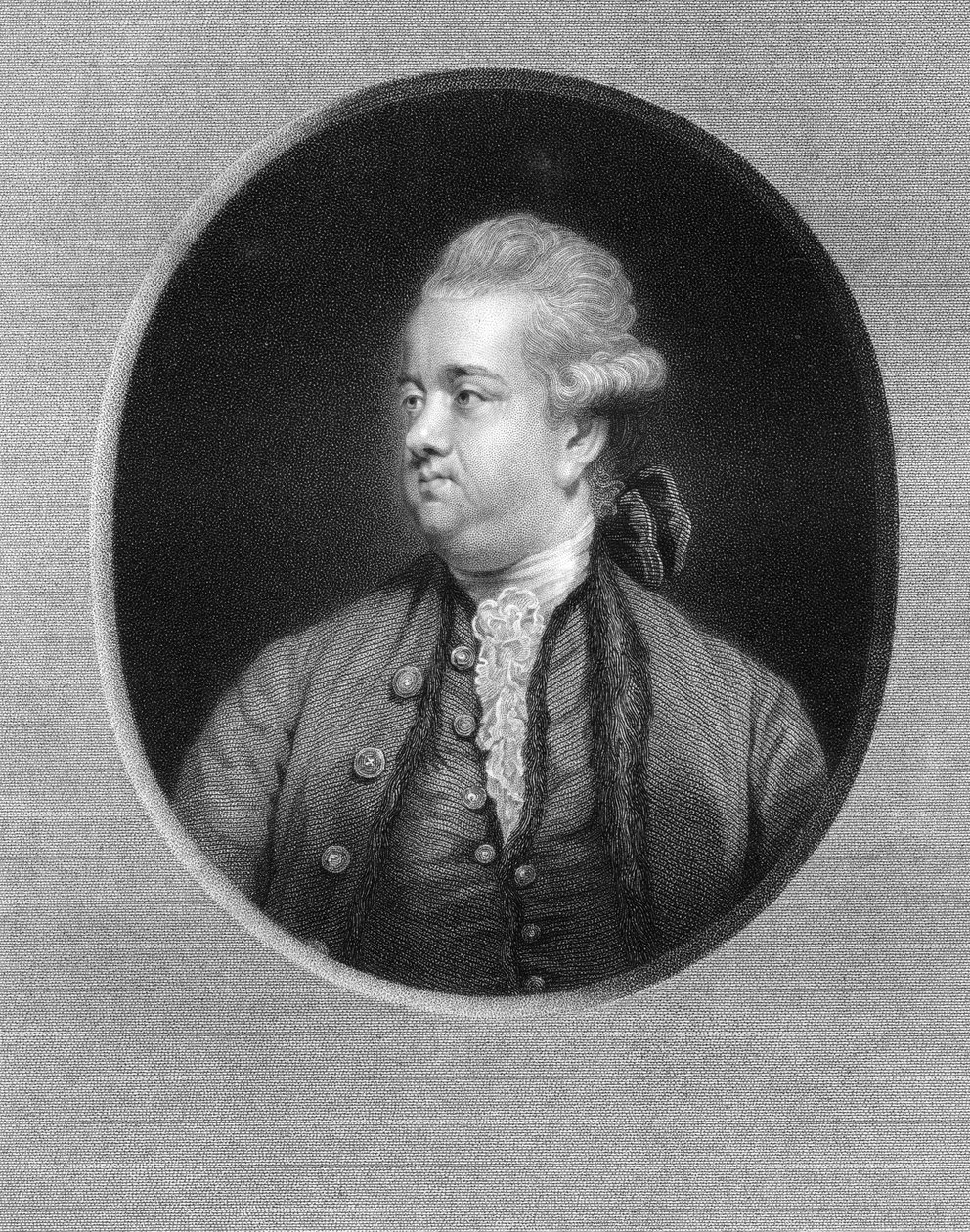 Edward Gibbon, 18. századi brit történész, 1836. alkotó: W. Holl