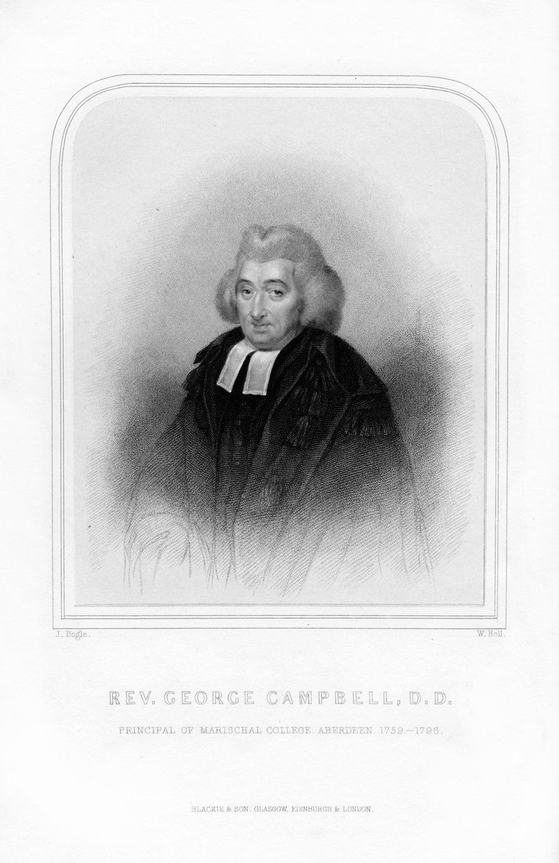 George Campbell, skót felvilágosodás filozófus, 1870. alkotó: W. Holl