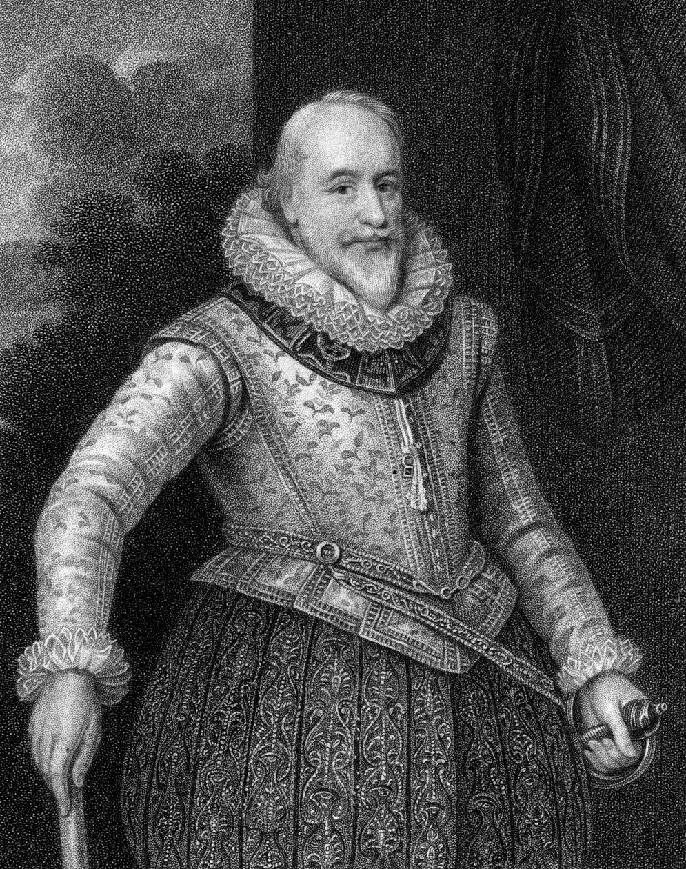George Carew, Totnes első grófja 1555-1629, 1824. alkotó: W. Holl