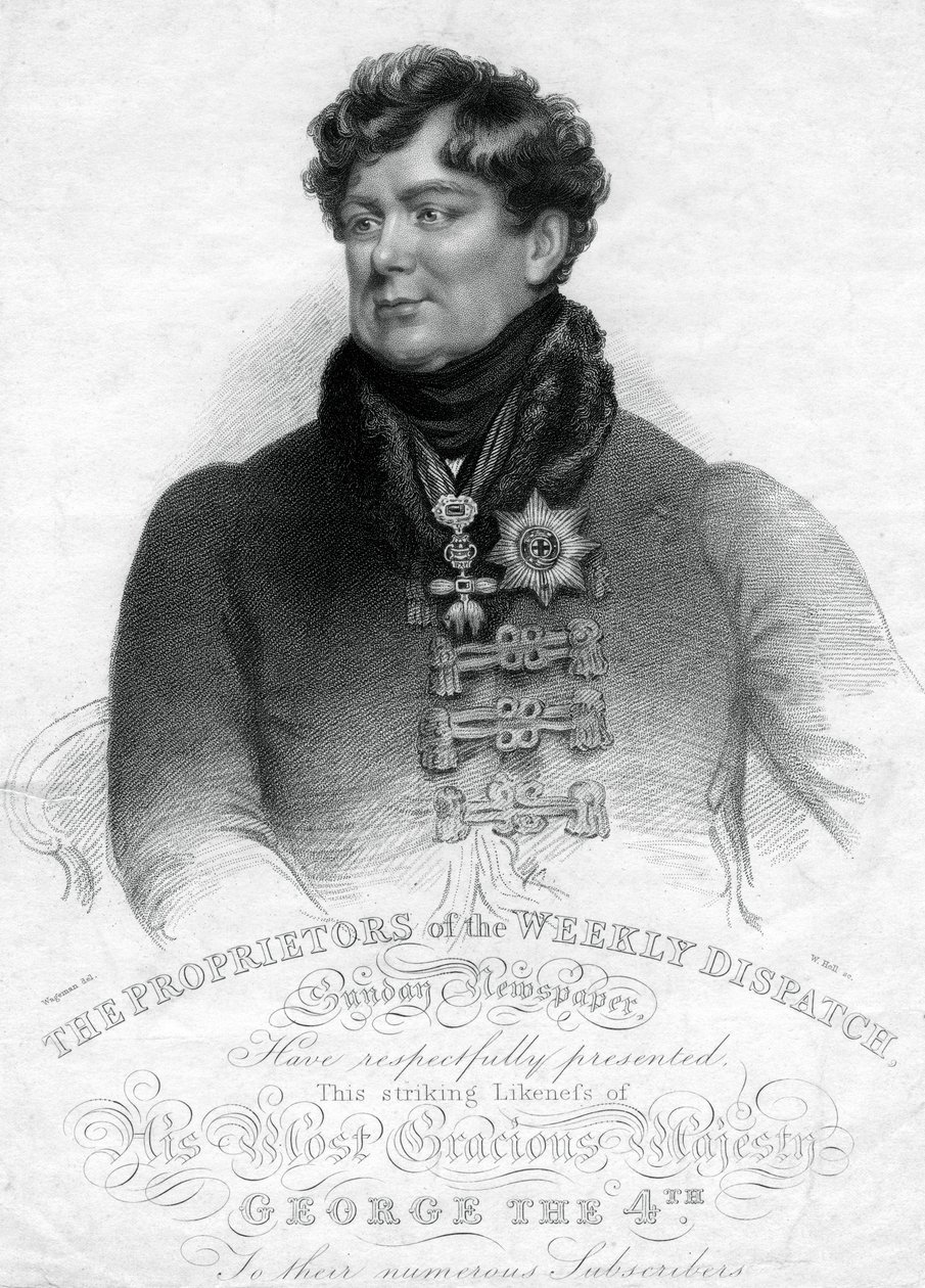 IV. György, az Egyesült Királyság és Hannover királya, 19. század. alkotó: W. Holl