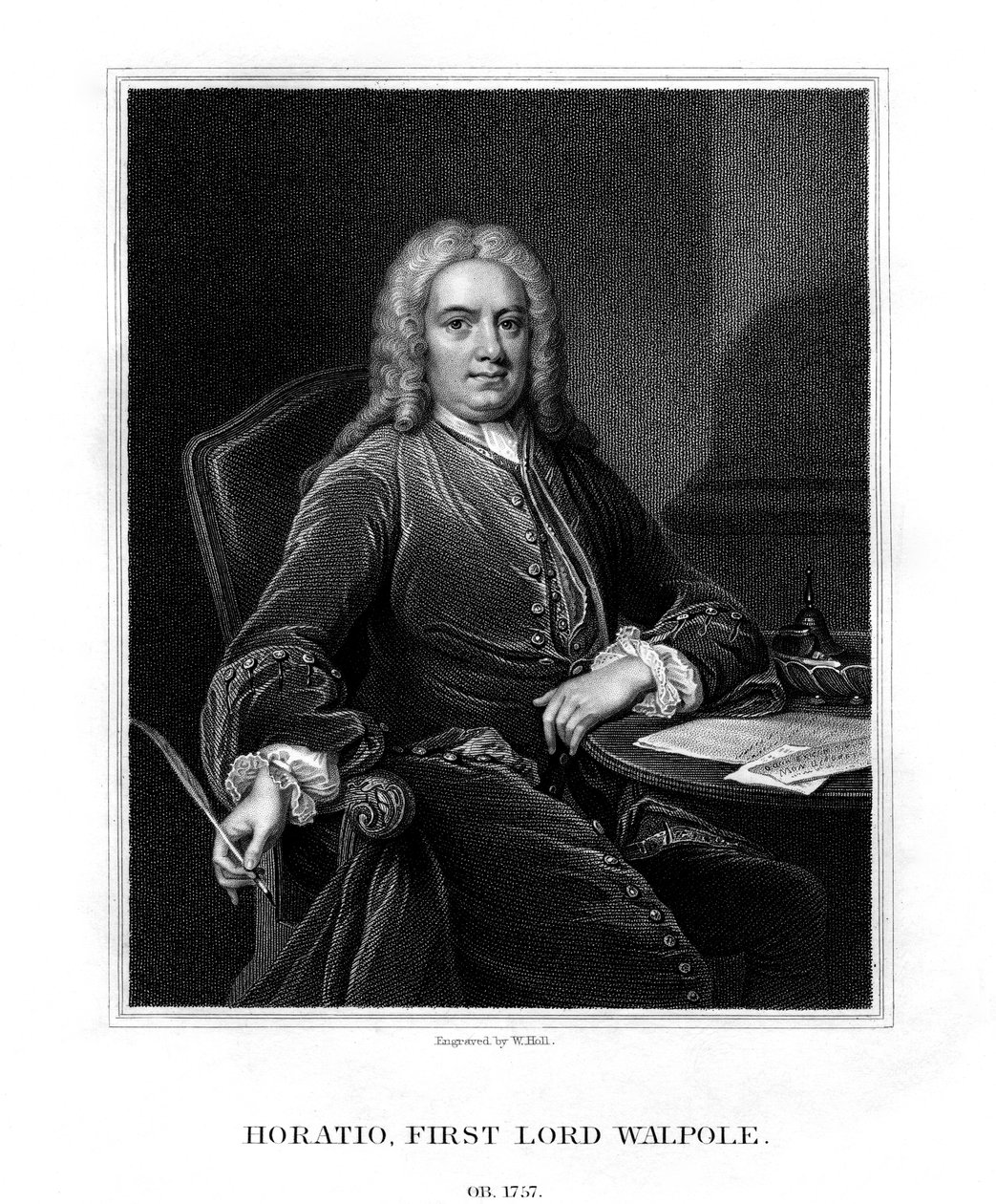 Horatio Walpole, Wolterton 1. bárója, angol diplomata és politikus, 1831. alkotó: W. Holl