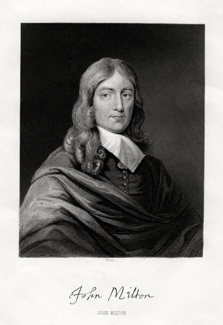 John Milton angol költő, XIX alkotó: W. Holl