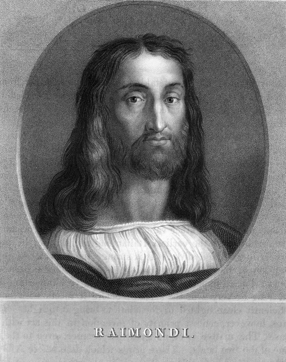 Marcantonio Raimondi olasz metsző, 1836. alkotó: W. Holl