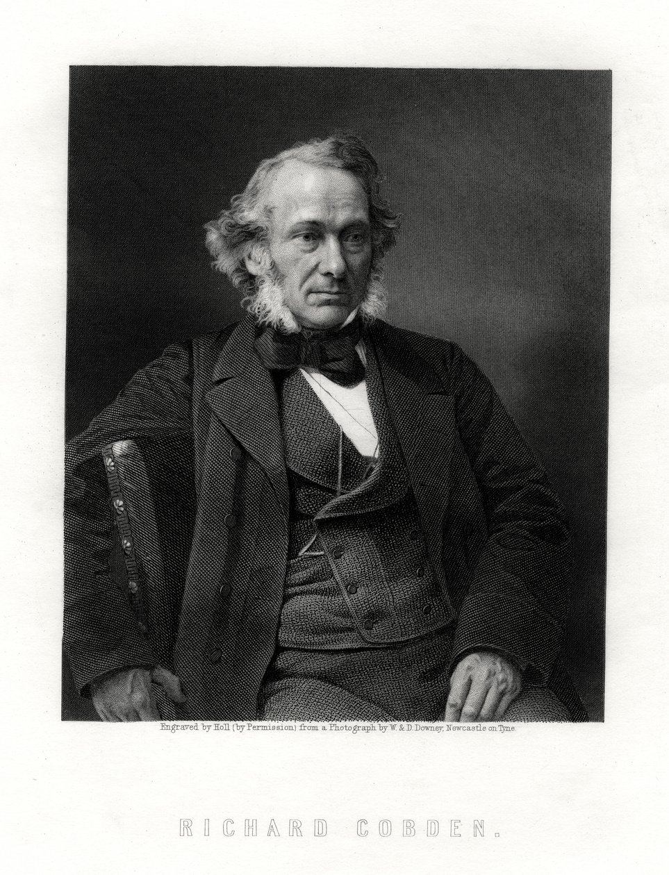 Richard Cobden, brit gyáros, radikális és liberális államférfi, 19. század. alkotó: W. Holl