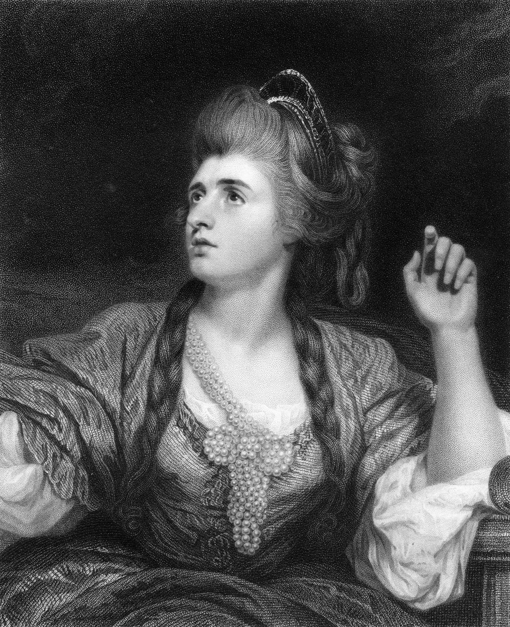 Sarah Siddons, angol tragikus színésznő, 1836. alkotó: W. Holl