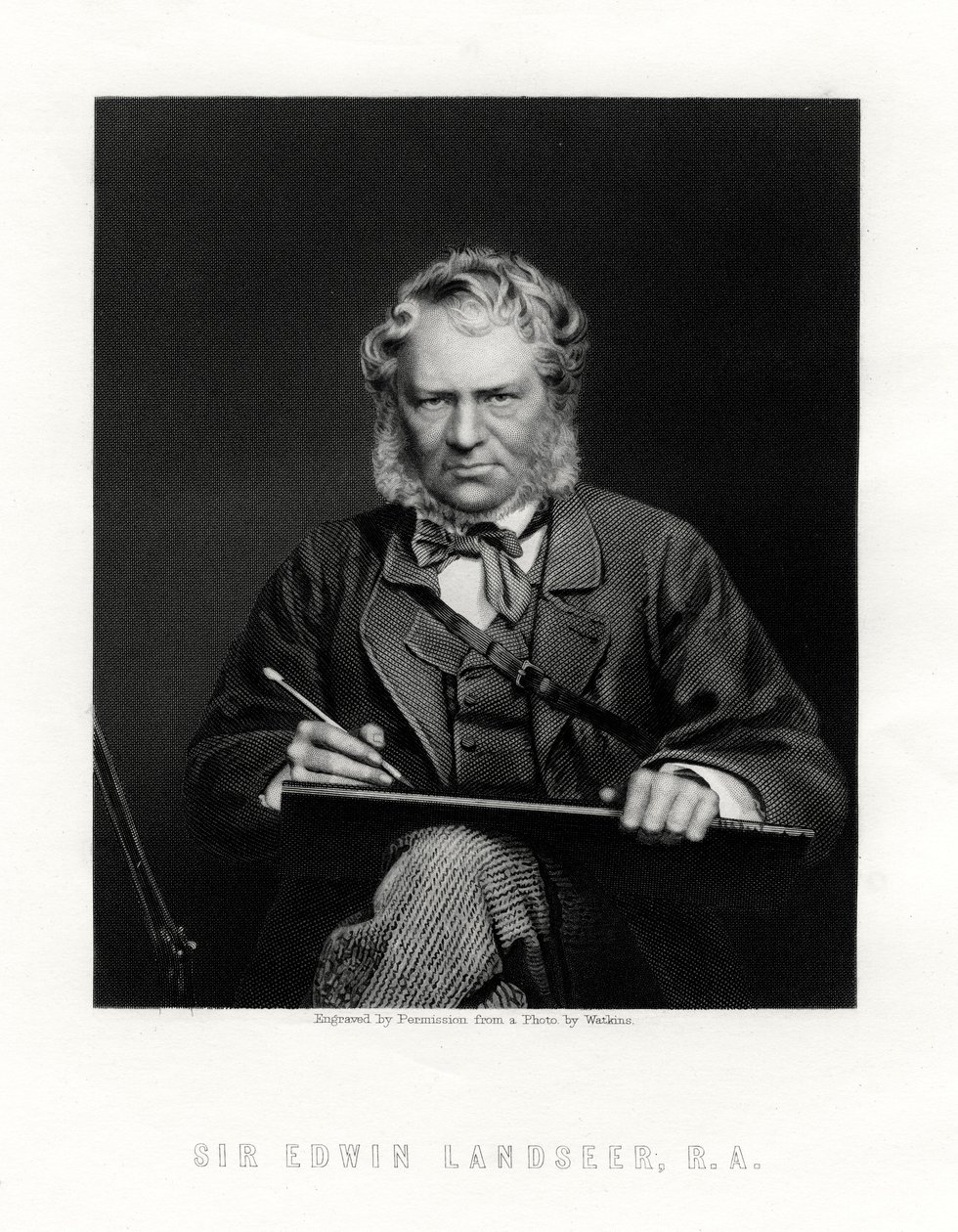 Sir Edwin Henry Landseer 1802-1873, brit festő, XIX. alkotó: W. Holl