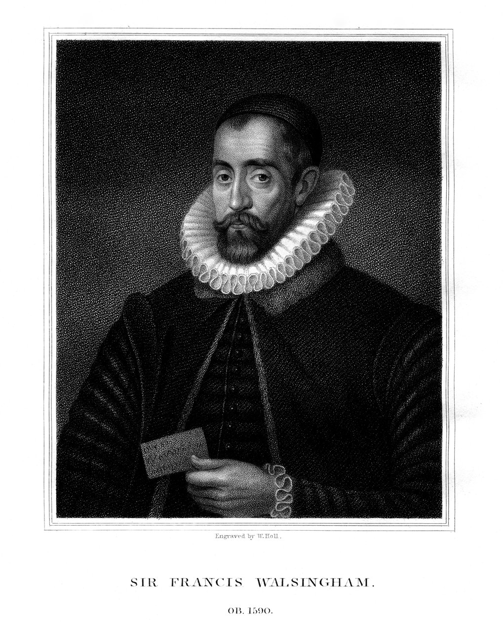 Sir Francis Walsingham, I. Erzsébet királynő kémmestere, 1824. alkotó: W. Holl