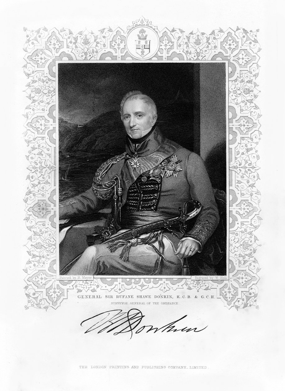 Sir Rufane Shaw Donkin, brit katona, 19. század. alkotó: W. Holl