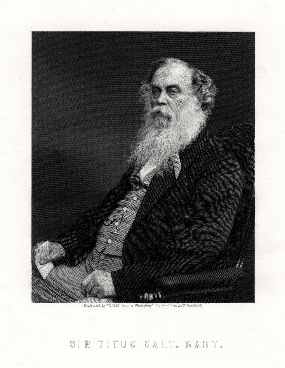 Sir Titus Salt, brit gyáros és jótevő, 19. század. alkotó: W. Holl