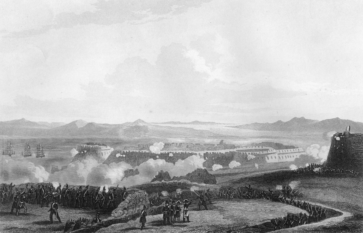 Bomarsund támadása a krími háború alatt, 1854 1857. alkotó: W. Hulland