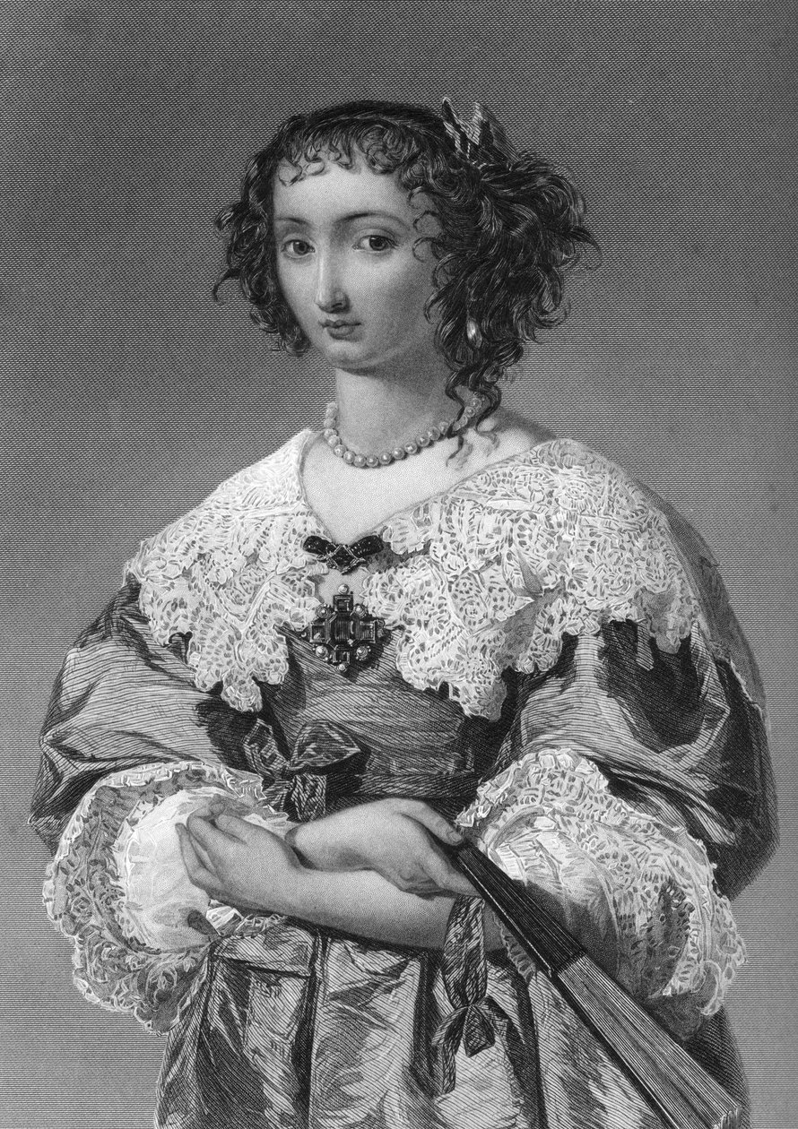 Francia Henrietta Mária 1609-1669, I. Károly király hitvese, 1851. alkotó: W. J. Edwards