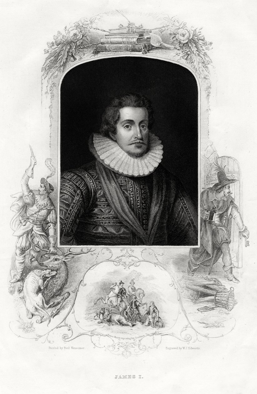 I. Jakab, Anglia és Skócia királya, 1860 alkotó: W. J. Edwards