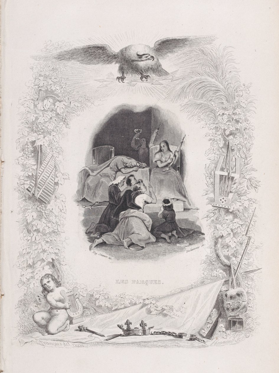 A sorsok, A Béranger dalaiból, 1829. Alkotók: W. J. J. Déshauvents, Melchior Péronard. alkotó: W. J. J. Déshauvents, Melchior Péronard