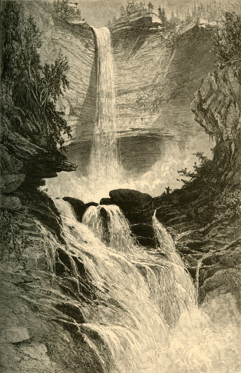 "Catskill-vízesés", 1874. alkotó: W. J. Linton