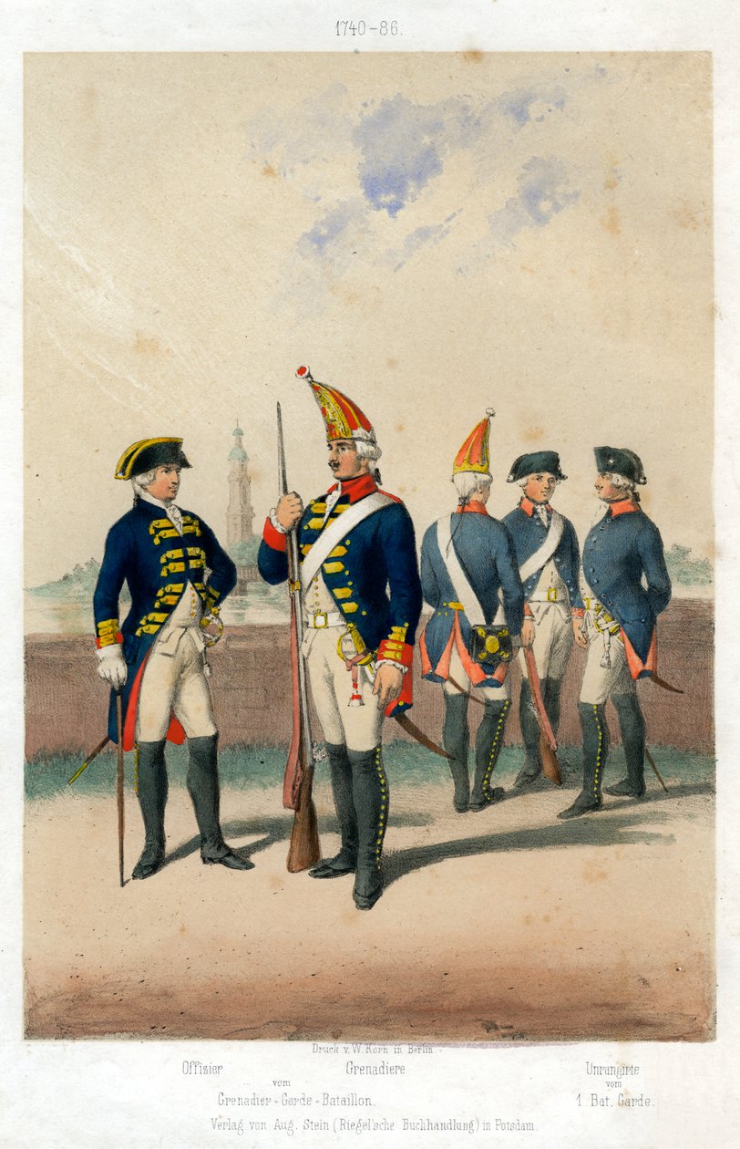Német katonai egyenruha, 1740-1786 XIX. alkotó: W Korn