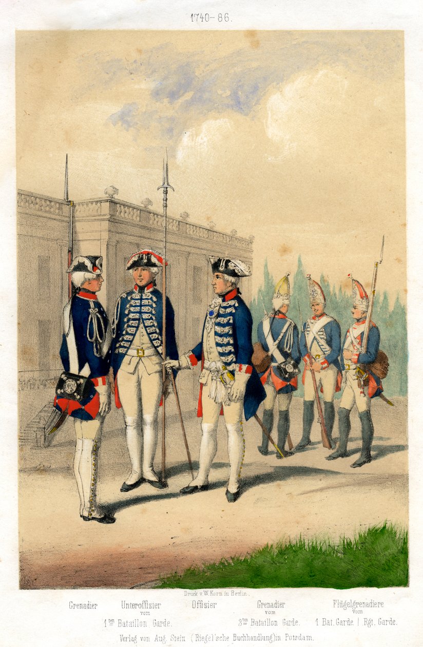 Német katonai egyenruha, 1740-1786 XIX. alkotó: W Korn