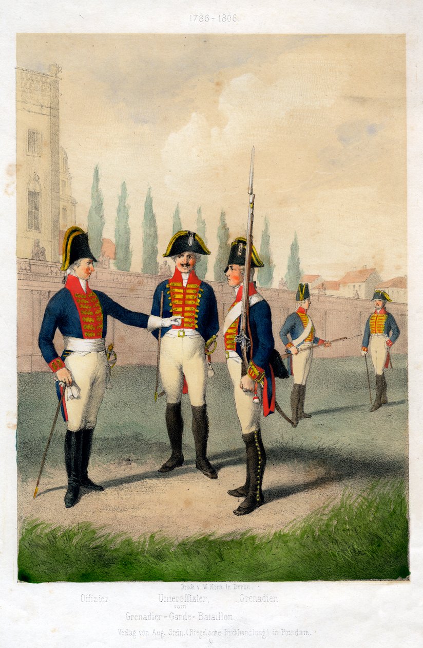 Gránátos őrzászlóalj, 1786-1806 XIX. alkotó: W Korn