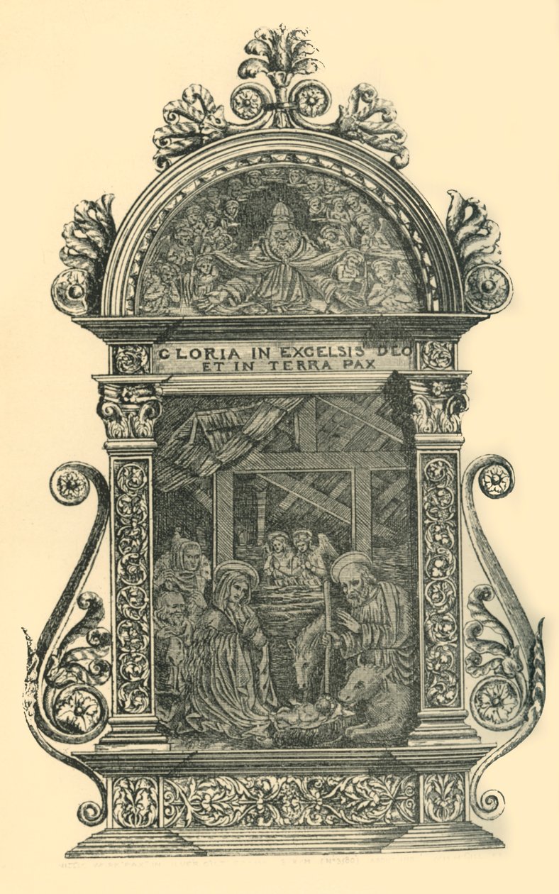 Ezüst pax betlehemmel, 19. század eleje-közepe, 1881. alkotó: W. M. McGill
