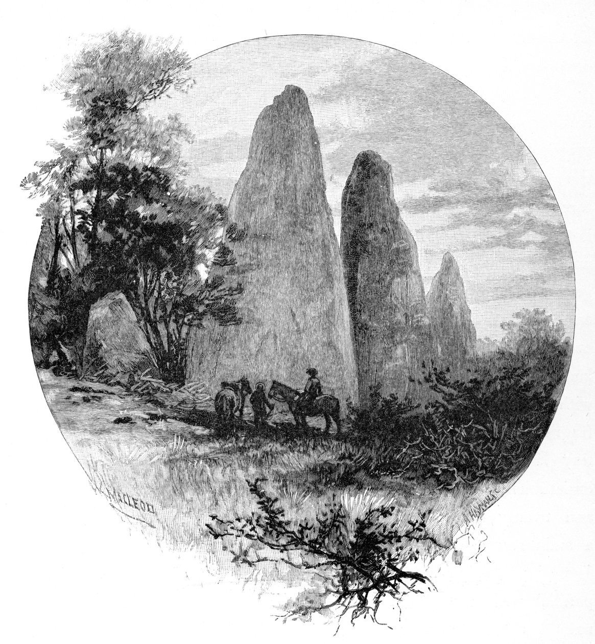 Gránitsziklák, Betts tábor, Mount Kosciuszko, Új-Dél-Wales, Ausztrália, 1886. alkotó: W. Macleod