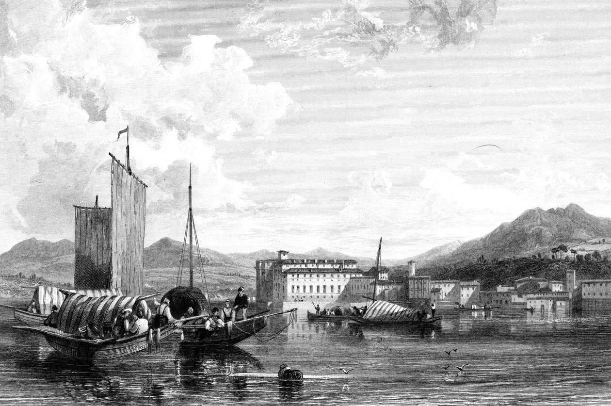 Isola Bella, Lago Maggiore, Olaszország, 19. század. alkotó: W. Miller