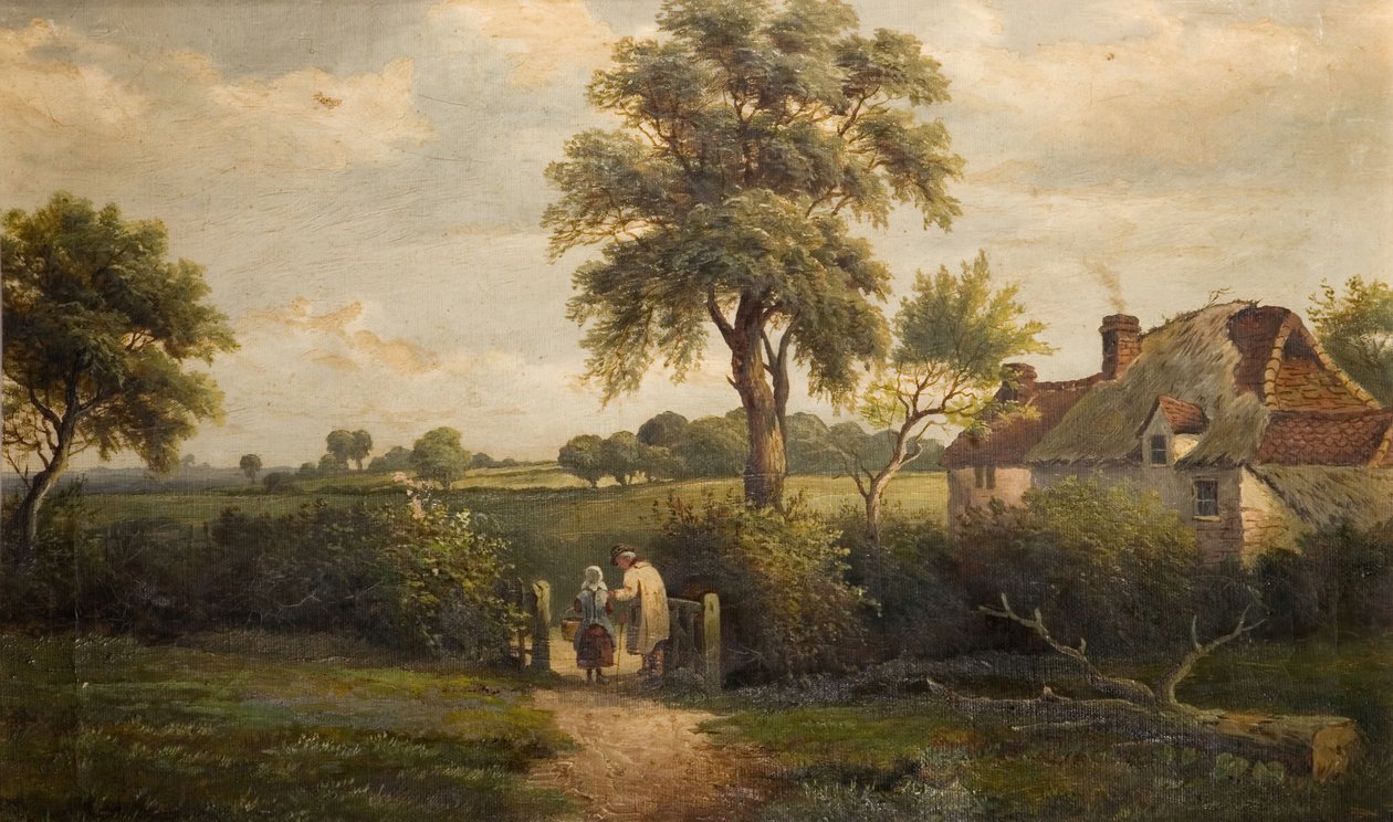 Cottage Scene, Marston Green, 1870. alkotó: W P Cartwright