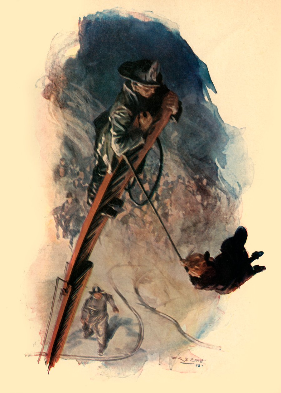 Az utca teljes szélességében a függő figura, 1910. alkotó: W. R. S. Stott
