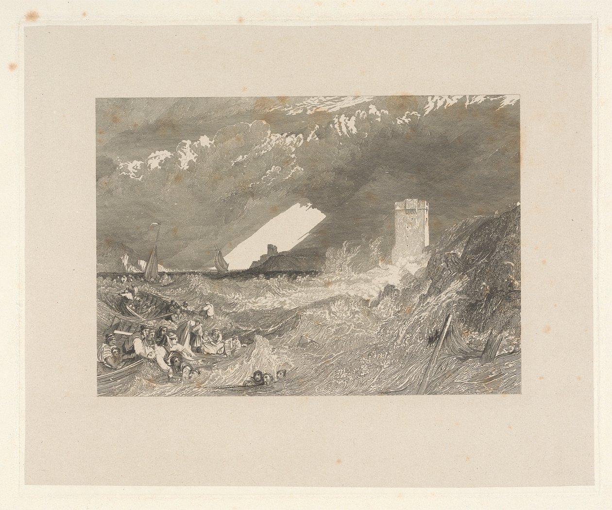 A cornwalli Fowey kikötő bejárata alkotó: W. R. Smith