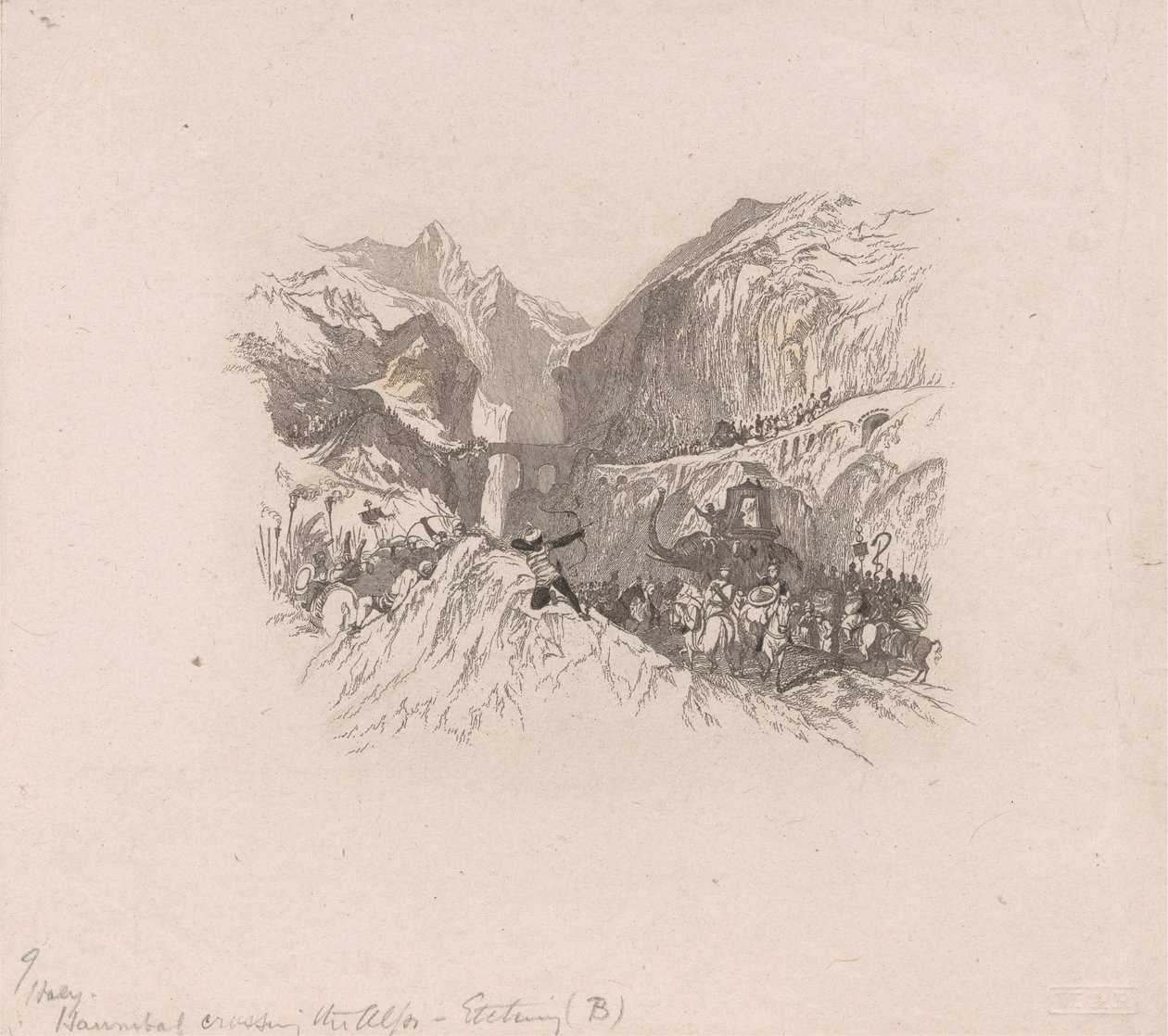 Hannibál áthalad az Alpokon (matrica) alkotó: W. R. Smith