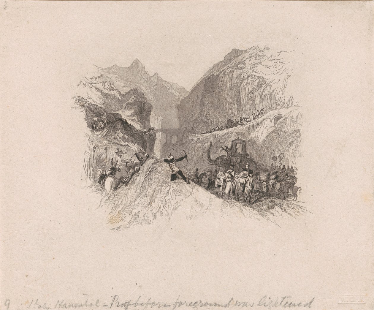 Hannibál áthalad az Alpokon (matrica) alkotó: W. R. Smith