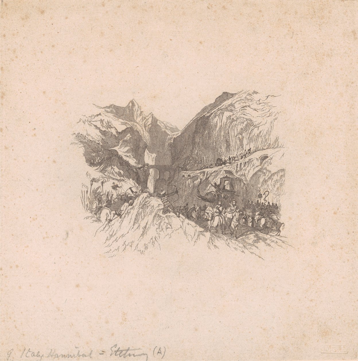 Hannibál áthalad az Alpokon (matricák) alkotó: W. R. Smith