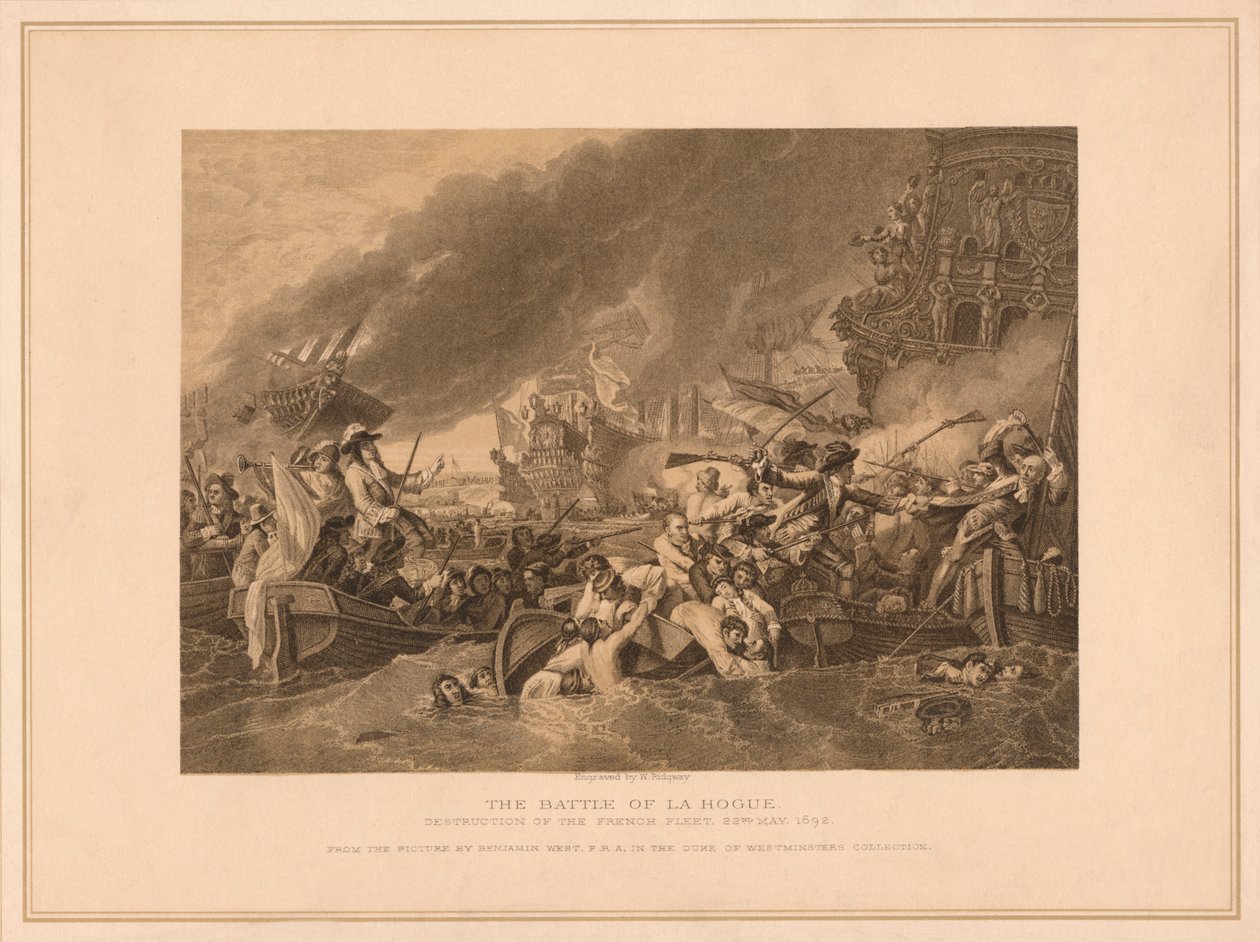 "A La Hogue-i csata", 1692-1878 alkotó: W Ridgway