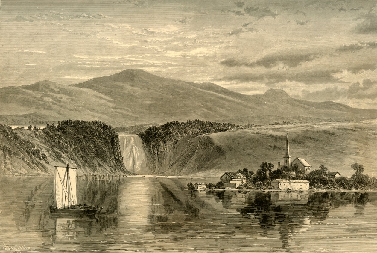 „Montmorency vízesése”, 1874. alkotó: W. Roberts
