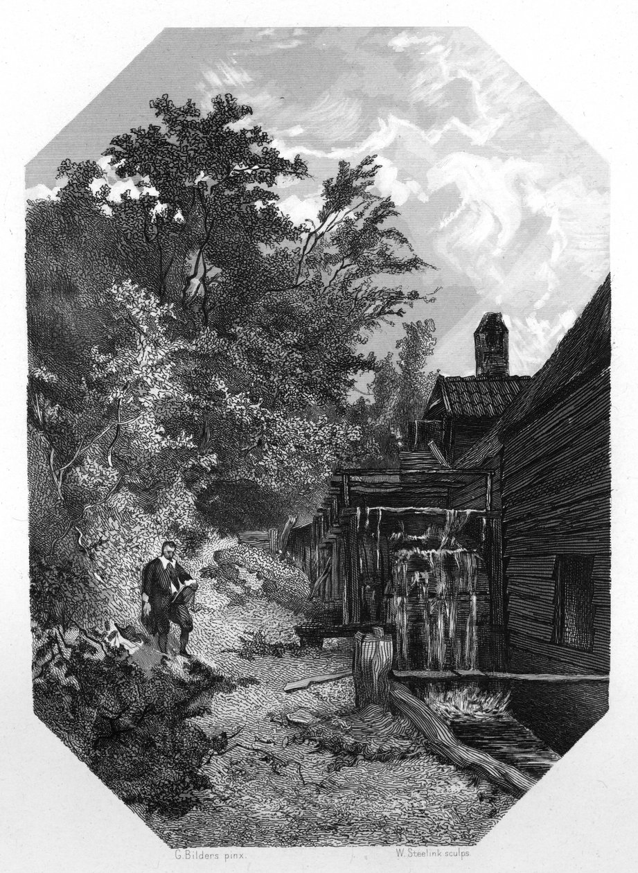 Jacob van Ruysdael, 17. századi holland tájfestő, 1870 körül. alkotó: W. Steelink