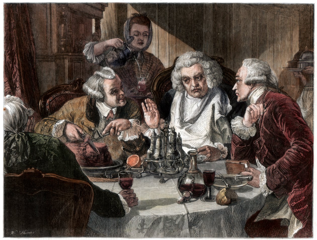 "Dr. Johnson első interjúja John Wilkes-szel", 1866. alkotó: W Thomas