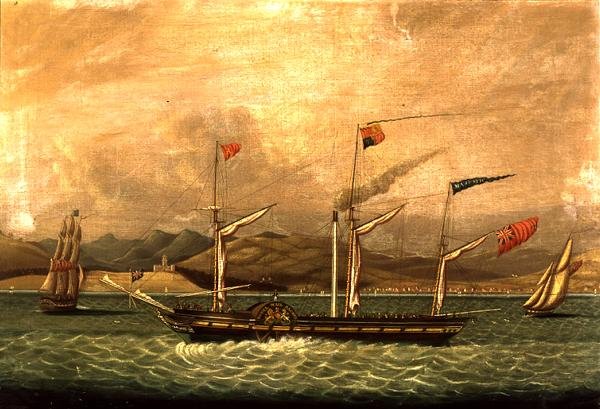 The Steam Packet "Majestic" Flying the Royal Standard (olaj, vászon) alkotó: W. Timms