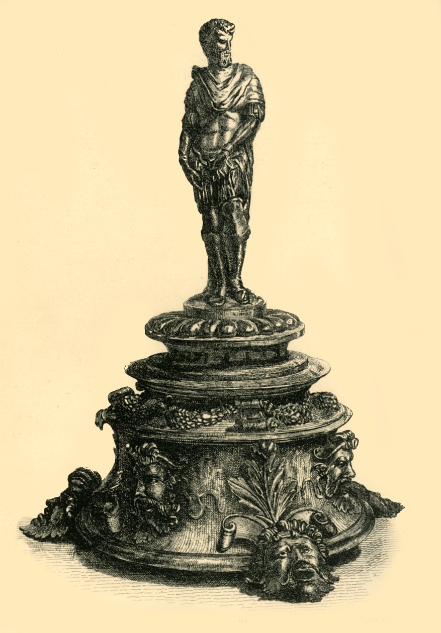 Bronz tintatartó római császár figurájával, 16. század közepe, 1881. alkotó: W. W. McCarty