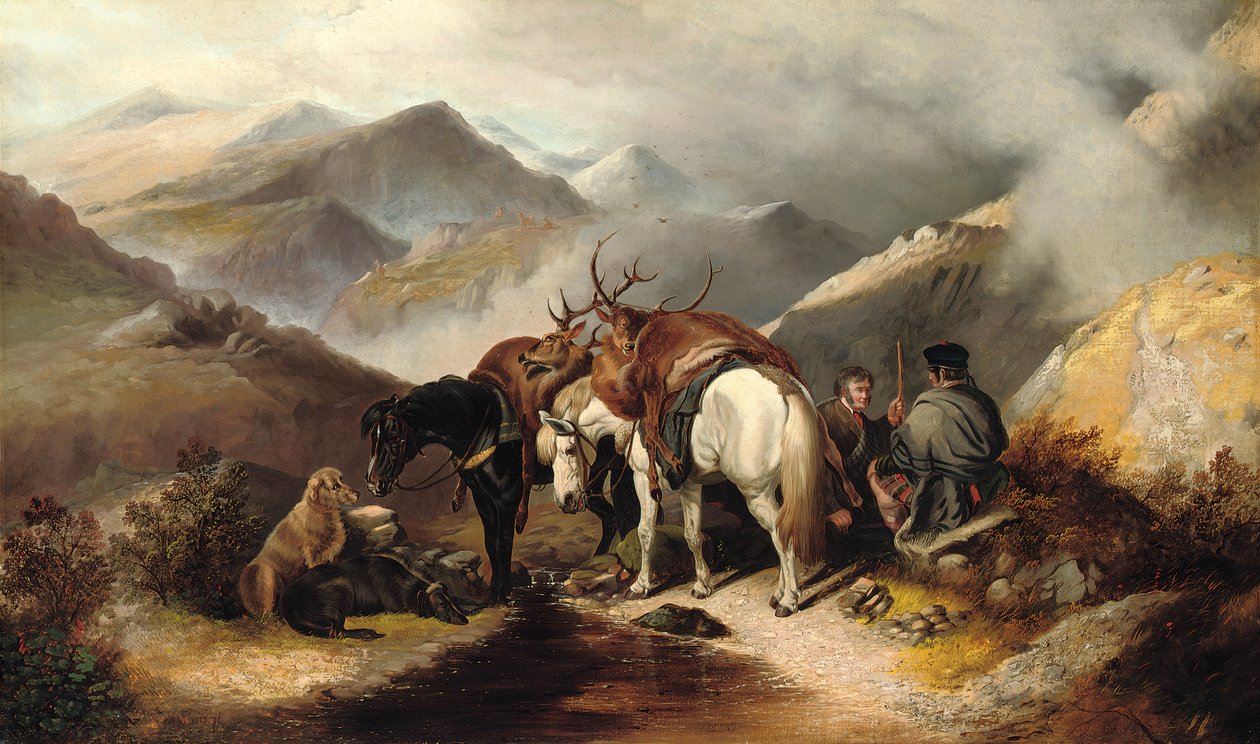 Stalking on the Highlands, 1871 alkotó: W. W. Morris
