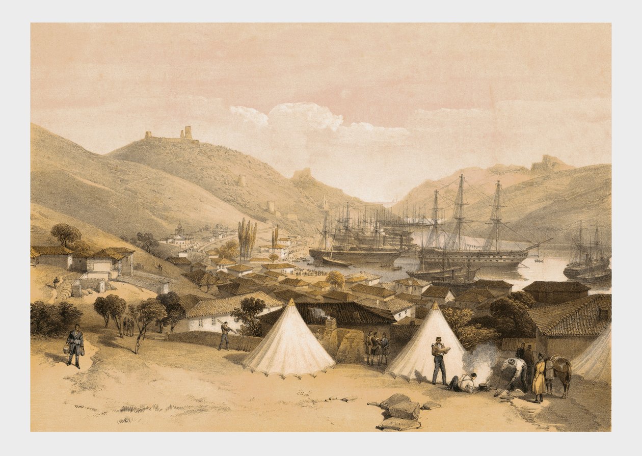 „Balaklava, a tenger felé néz”, 1855. alkotó: W Walton