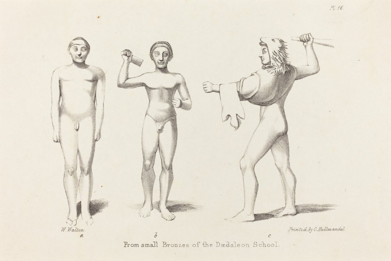 Daedalia figurák bronzból alkotó: W. Walton after John Flaxman